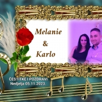 Sutra od 09,30 sati emisija Čestitke i pozdravi posvećena je mladencima Melanie i Karlu