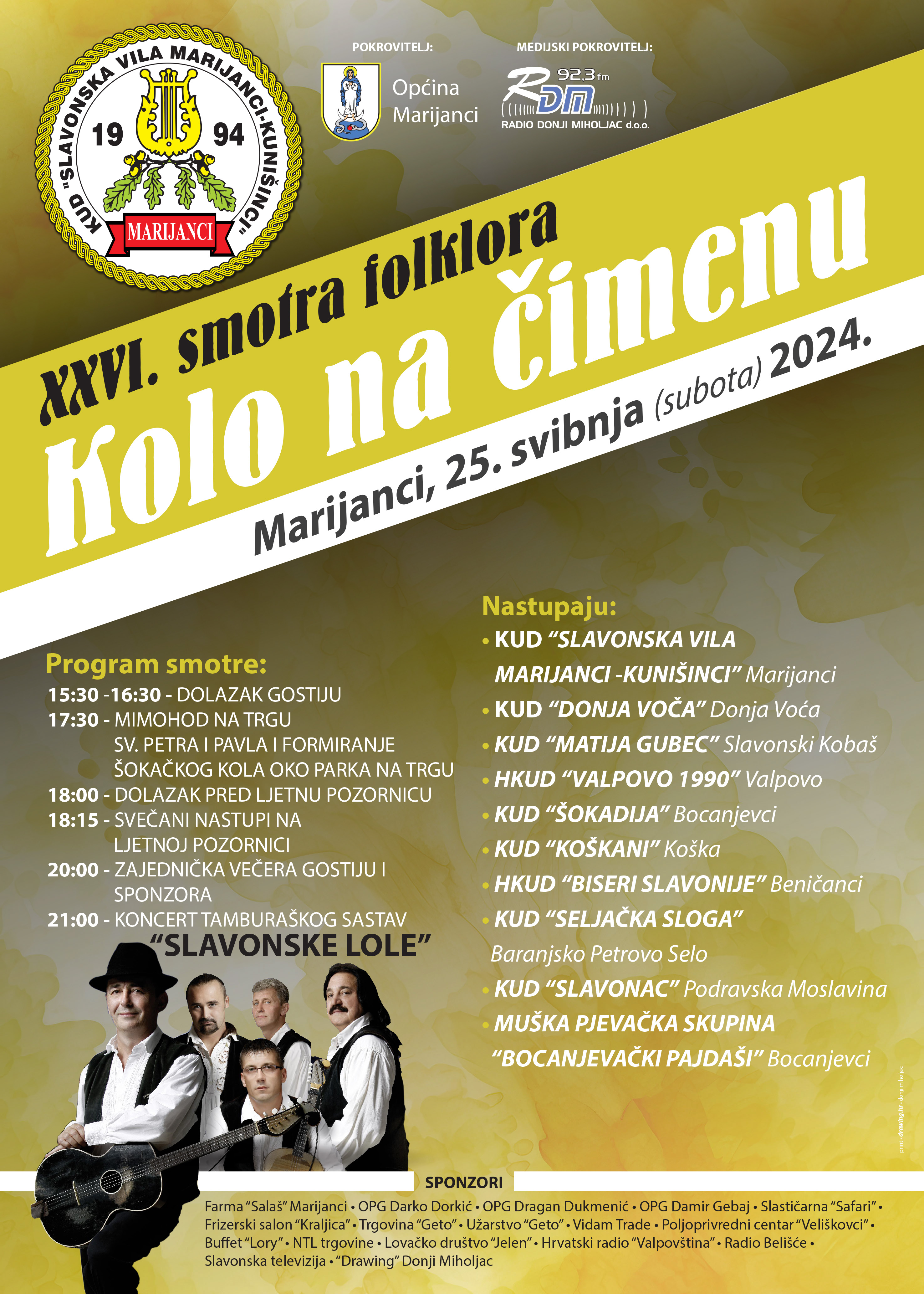 Koncert Slavonskih lola na smotri folklora u Marijancima