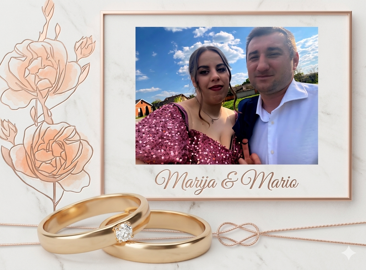 Sutra od 12,30 sati ''Čestitke i pozdravi'' povodom vjenčanja Marije i Maria